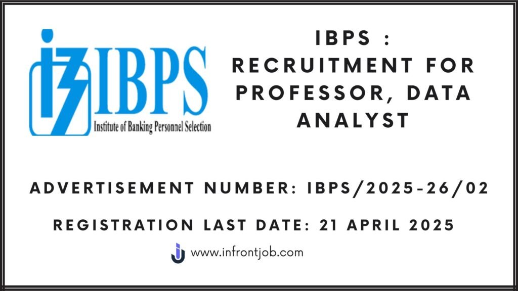 IBPS Recruitment 2025: Professor, Data Analyst