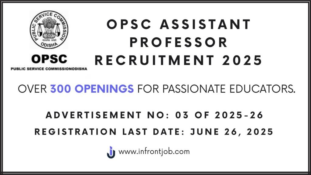OPSC Assistant Professor Recruitment 2025