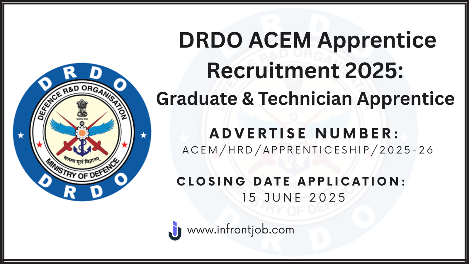 DRDO ACEM Apprentice Recruitment 2025: Apply for 41 Graduate & Technician Apprentice Posts