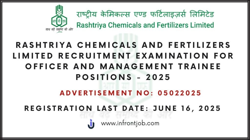 Rashtriya Chemicals and Fertilizers Limited Recruitment