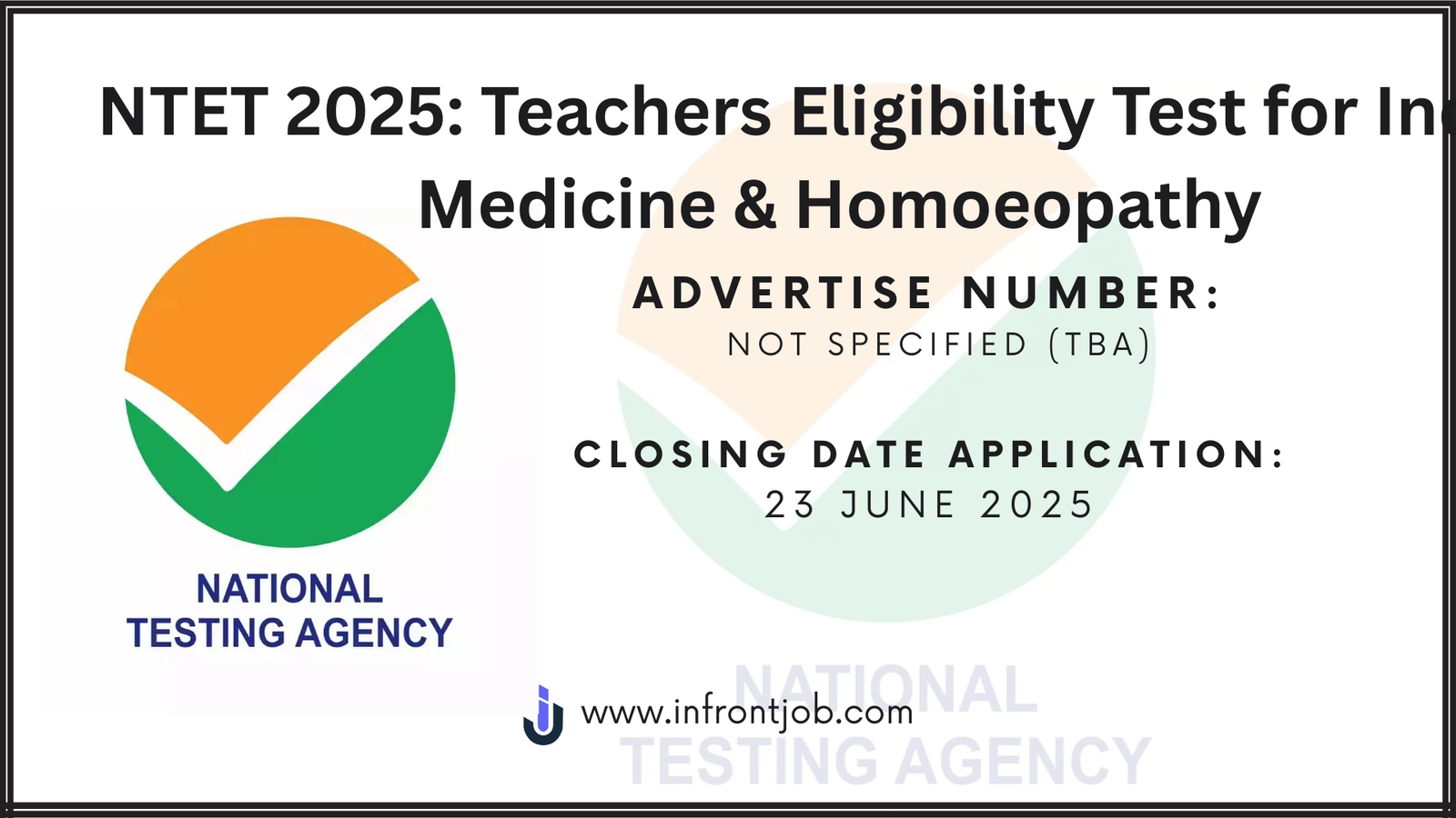 NTET 2025: Teachers Eligibility Test for Indian Medicine & Homoeopathy