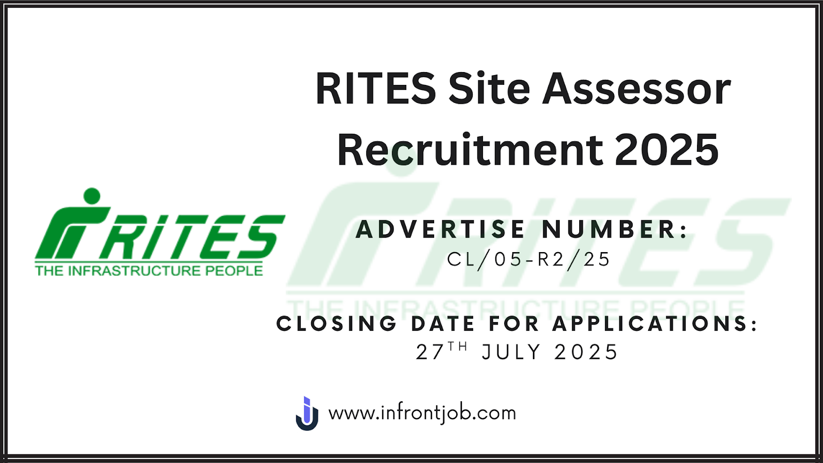 RITES Site Assessor Recruitment 2025 – Apply Online