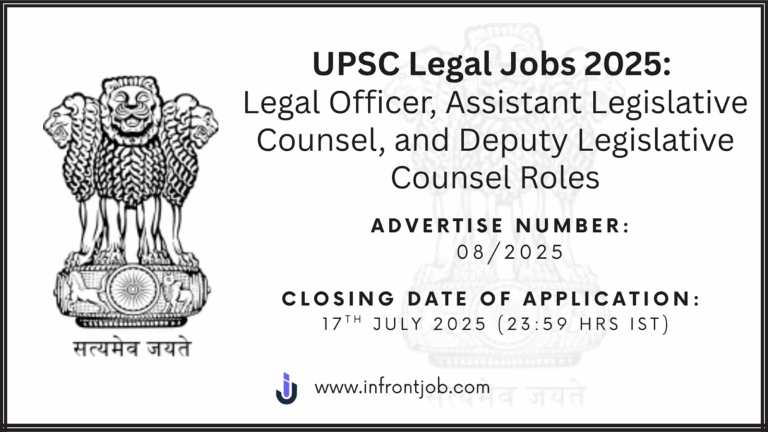UPSC Legal & Legislative Counsel Jobs 2025 – Apply Now
