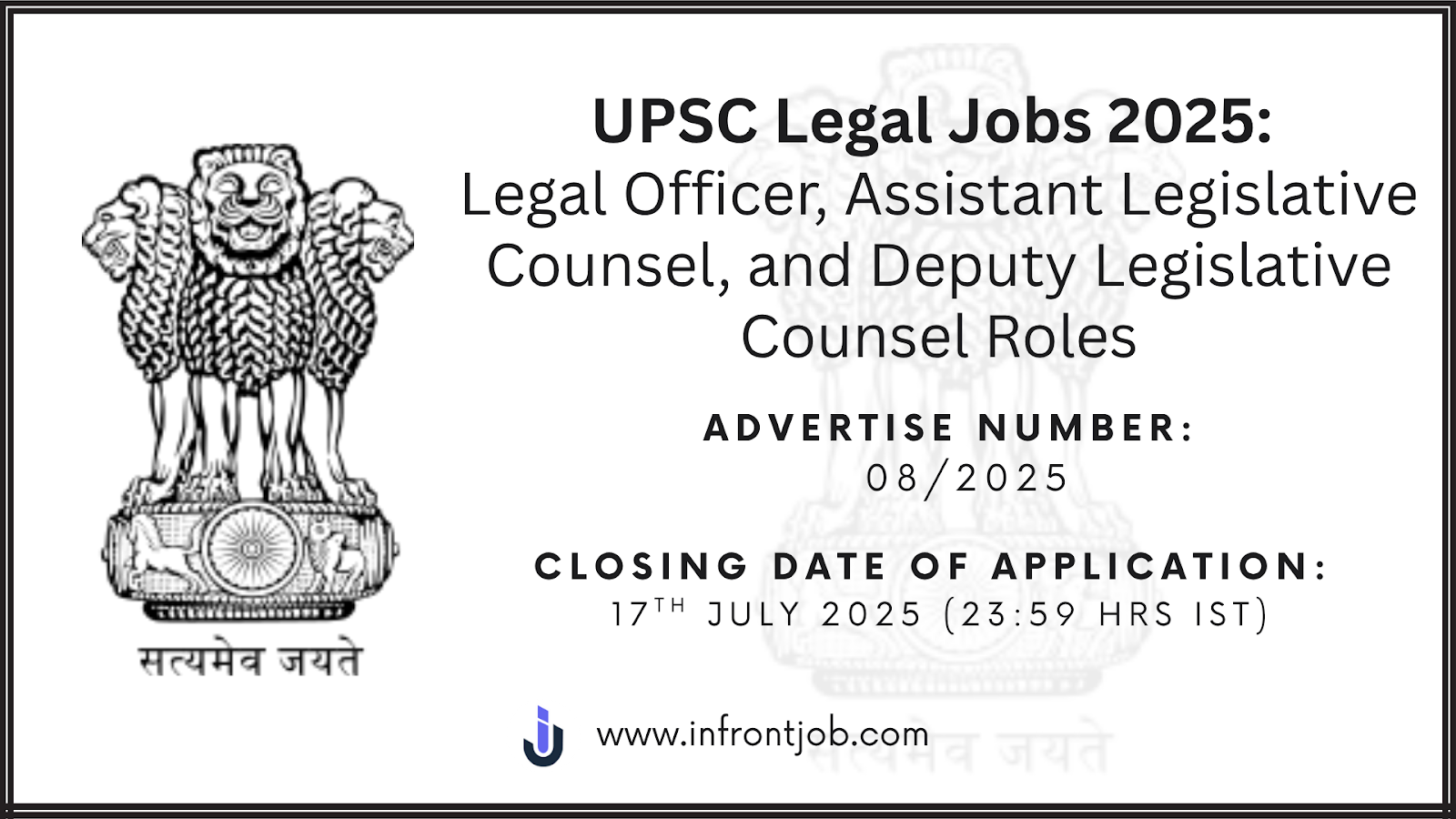 UPSC Legal & Legislative Counsel Jobs 2025 – Apply Now