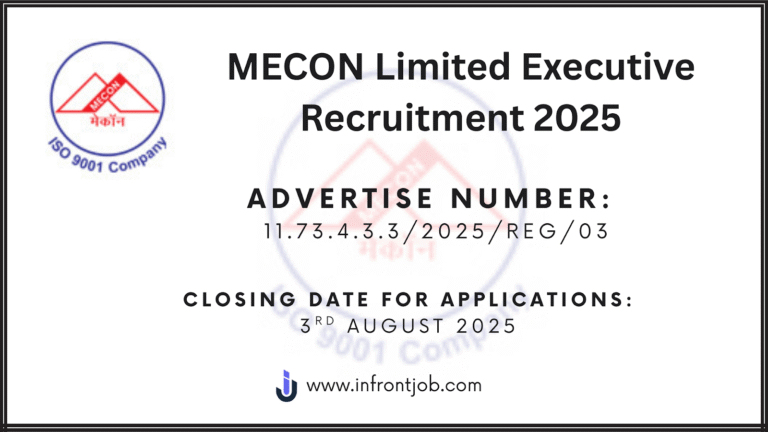 MECON Recruitment 2025: Apply for Executive Posts