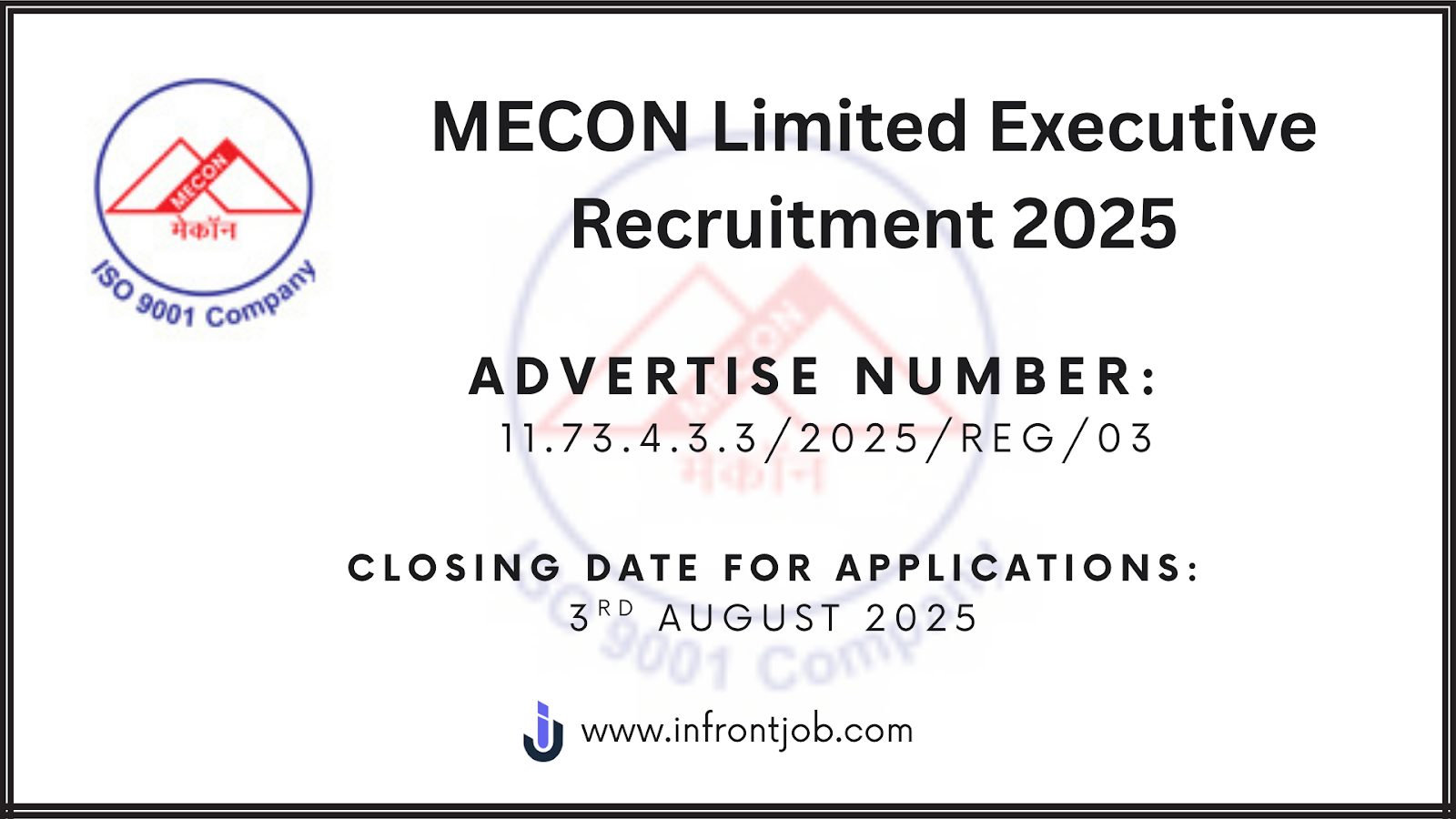 MECON Recruitment 2025: Apply for Executive Posts