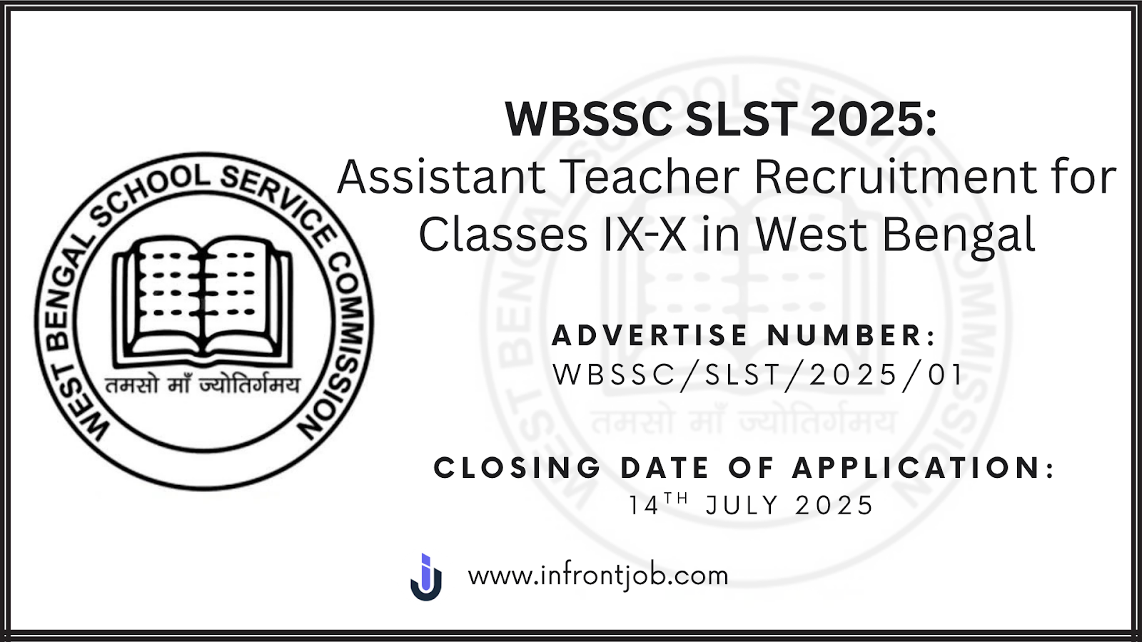 WBSSC SLST 2025 – Apply for 23,212 Assistant Teacher Posts