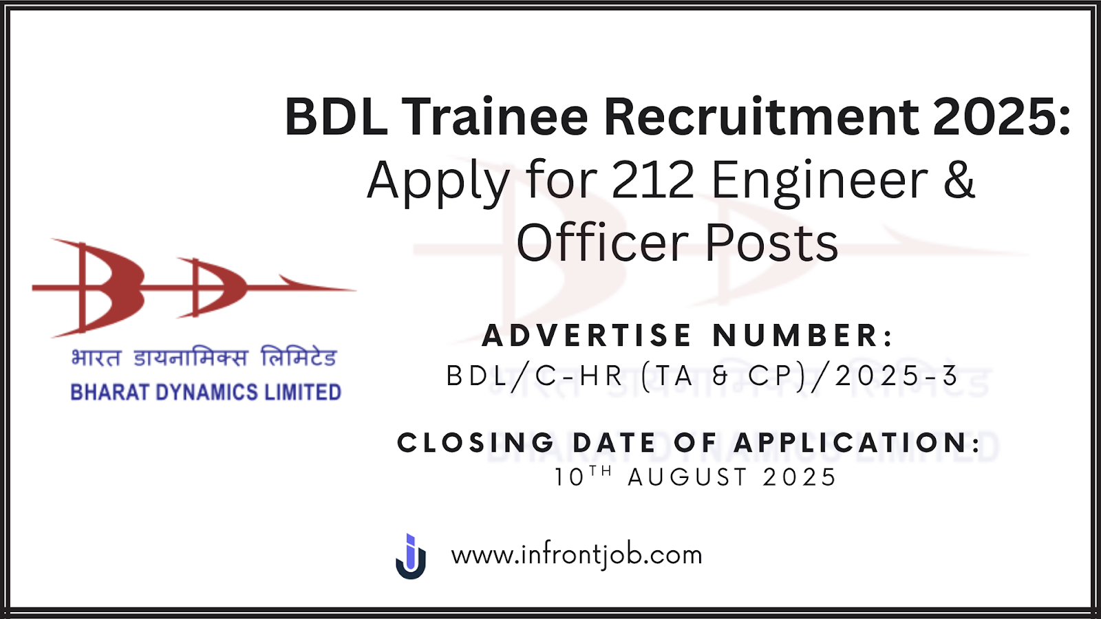 BDL Trainee Recruitment 2025 – Apply for 212 Posts
