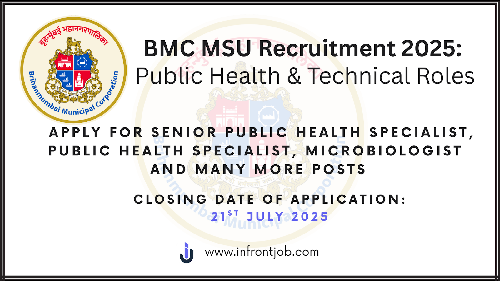 BMC MSU Recruitment 2025 – Apply for 23 Health Jobs