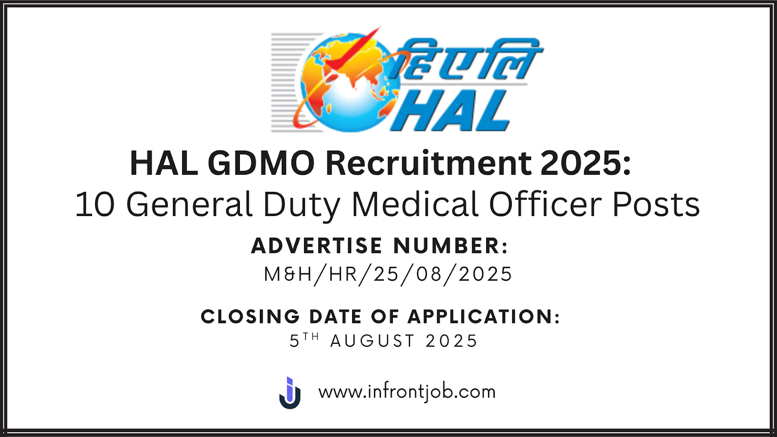 HAL GDMO Recruitment 2025: 10 Medical Officer Jobs in Nashik