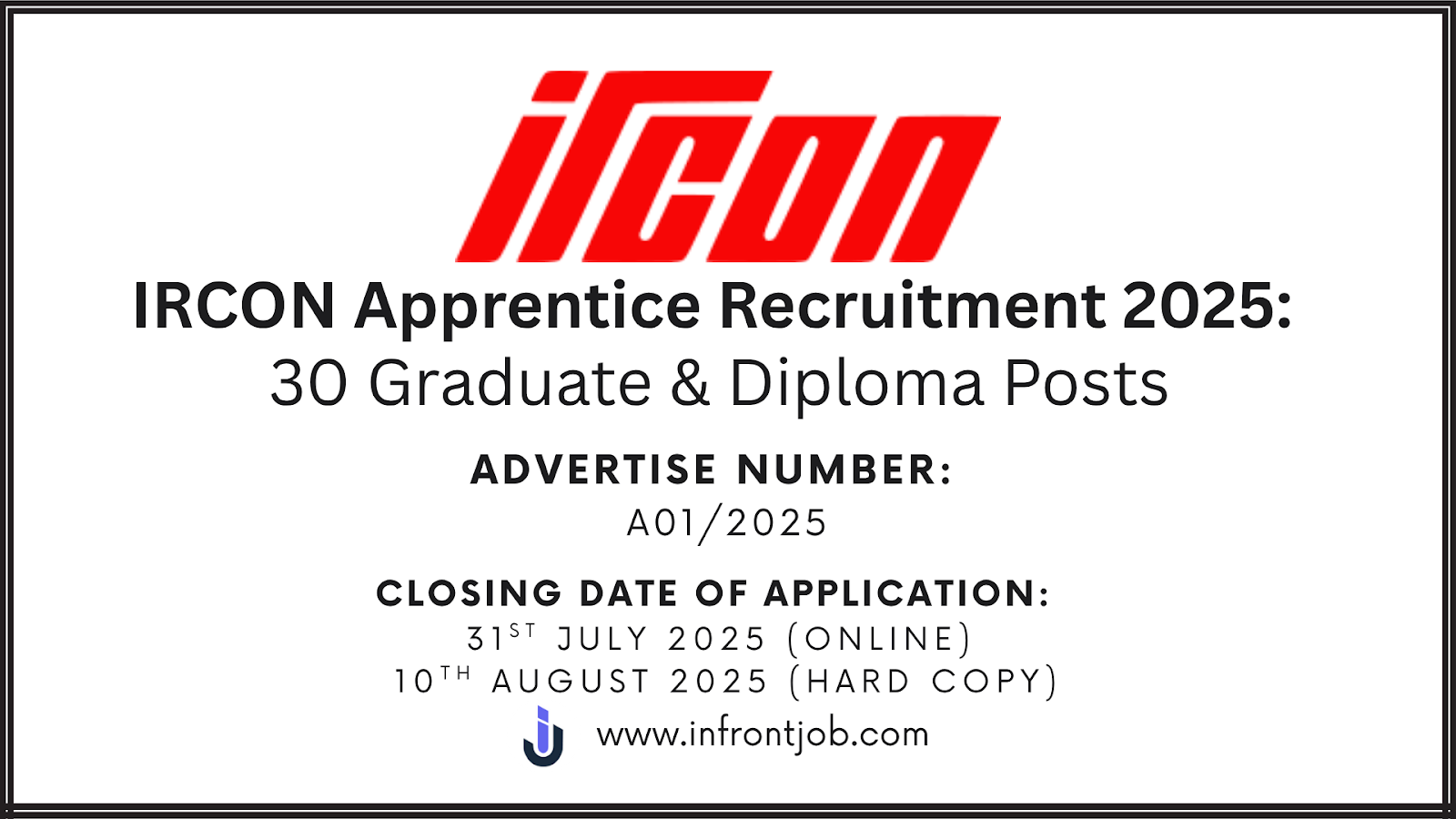 IRCON Apprentice Recruitment 2025: 30 Graduate & Diploma Posts