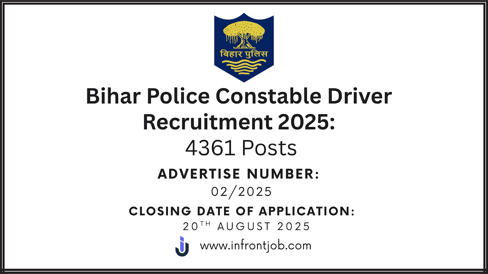 Bihar Police Constable Driver Recruitment 2025: 4361 Vacancies, Apply Online