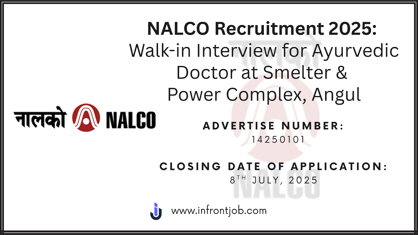 NALCO Ayurvedic Doctor Jobs 2025 – Walk-in at Angul