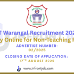 NIT Warangal – Apply Online for 13 Non-Teaching Posts