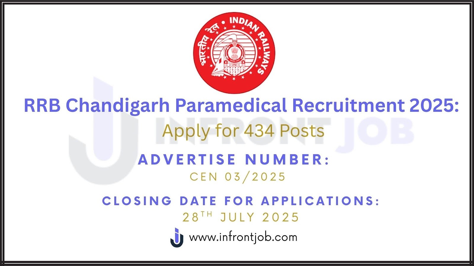 RRB Chandigarh Paramedical Recruitment 2025 – Apply Online for Multiple Posts