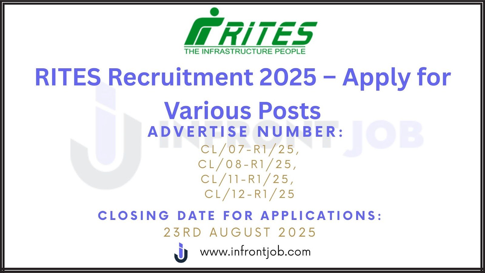 RITES Recruitment 2025 – Technical & Engineer Posts Apply Online
