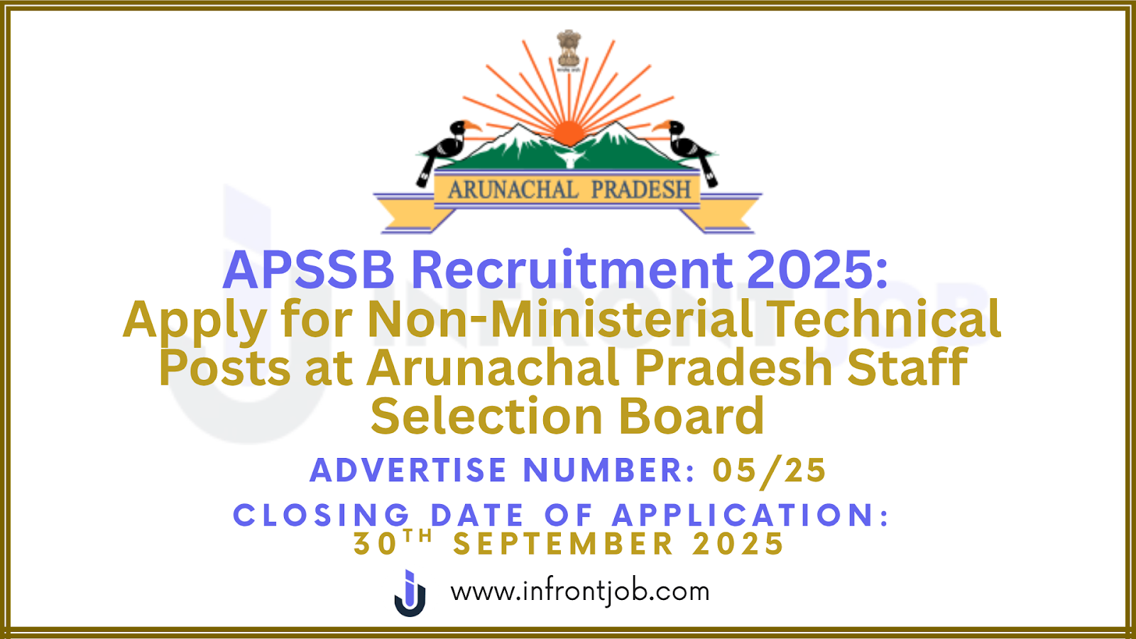 APSSB Recruitment 2025 – 239 Non-Ministerial Technical Posts in Arunachal Pradesh