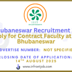 IIIT Bhubaneswar Recruitment 2025 – 8 Contract Faculty Vacancies