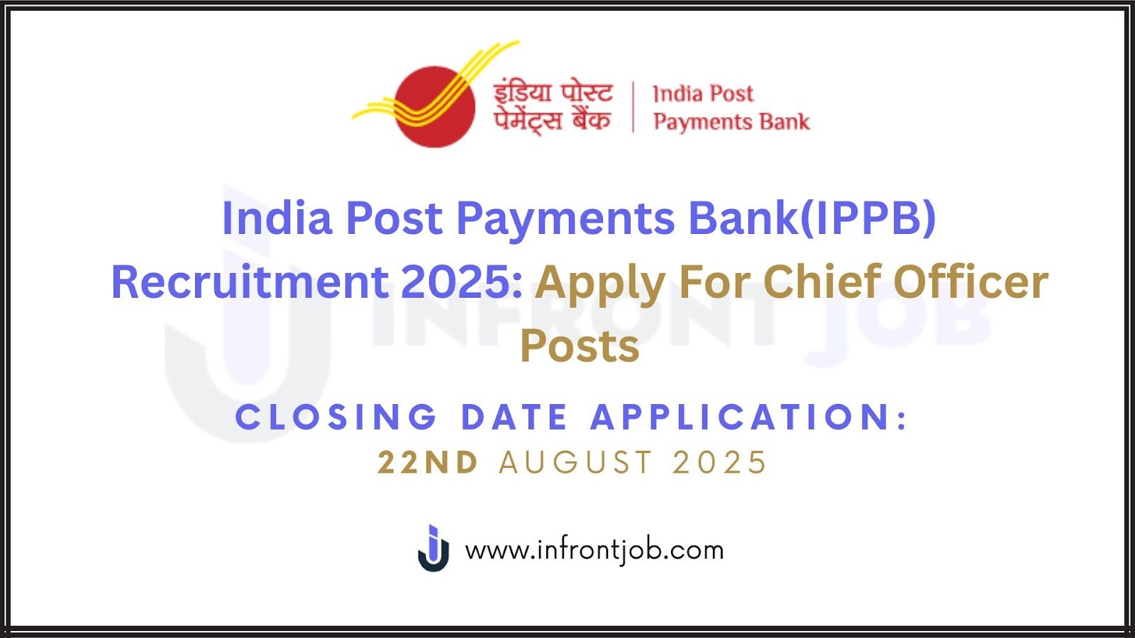 IPPB Chief Officer Recruitment 2025 – Apply Online for COO, CCO, CFO & CHRO Posts
