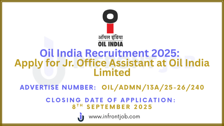 Oil India Recruitment 2025 – 10 Jr. Office Assistant Vacancies