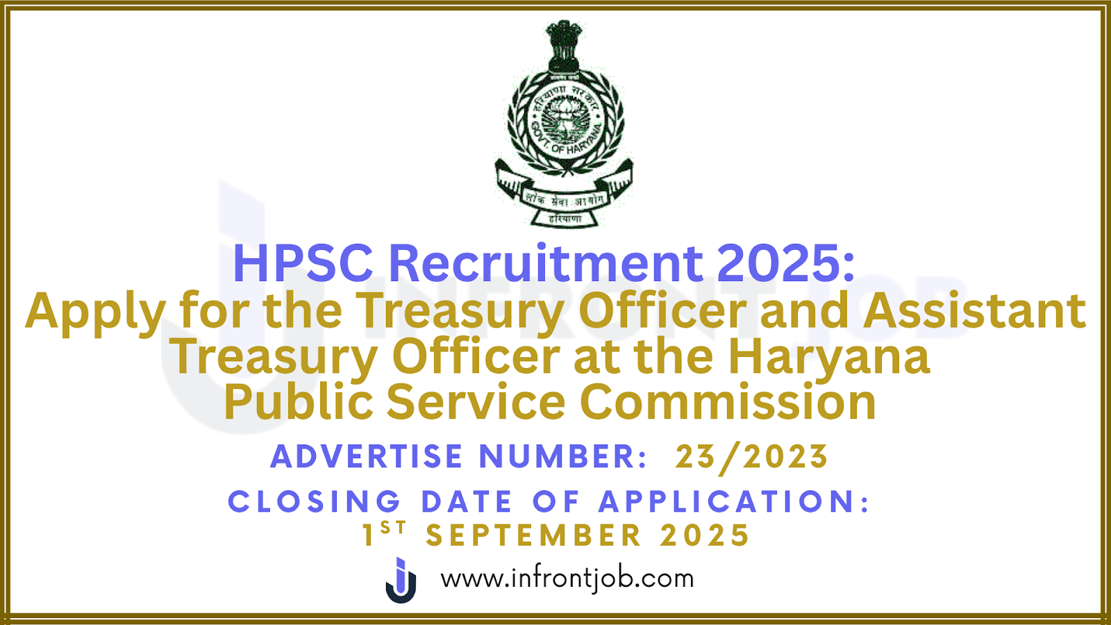 HPSC Recruitment 2025 – 35 Treasury & Assistant Treasury Officer Vacancies in Haryana Finance Department
