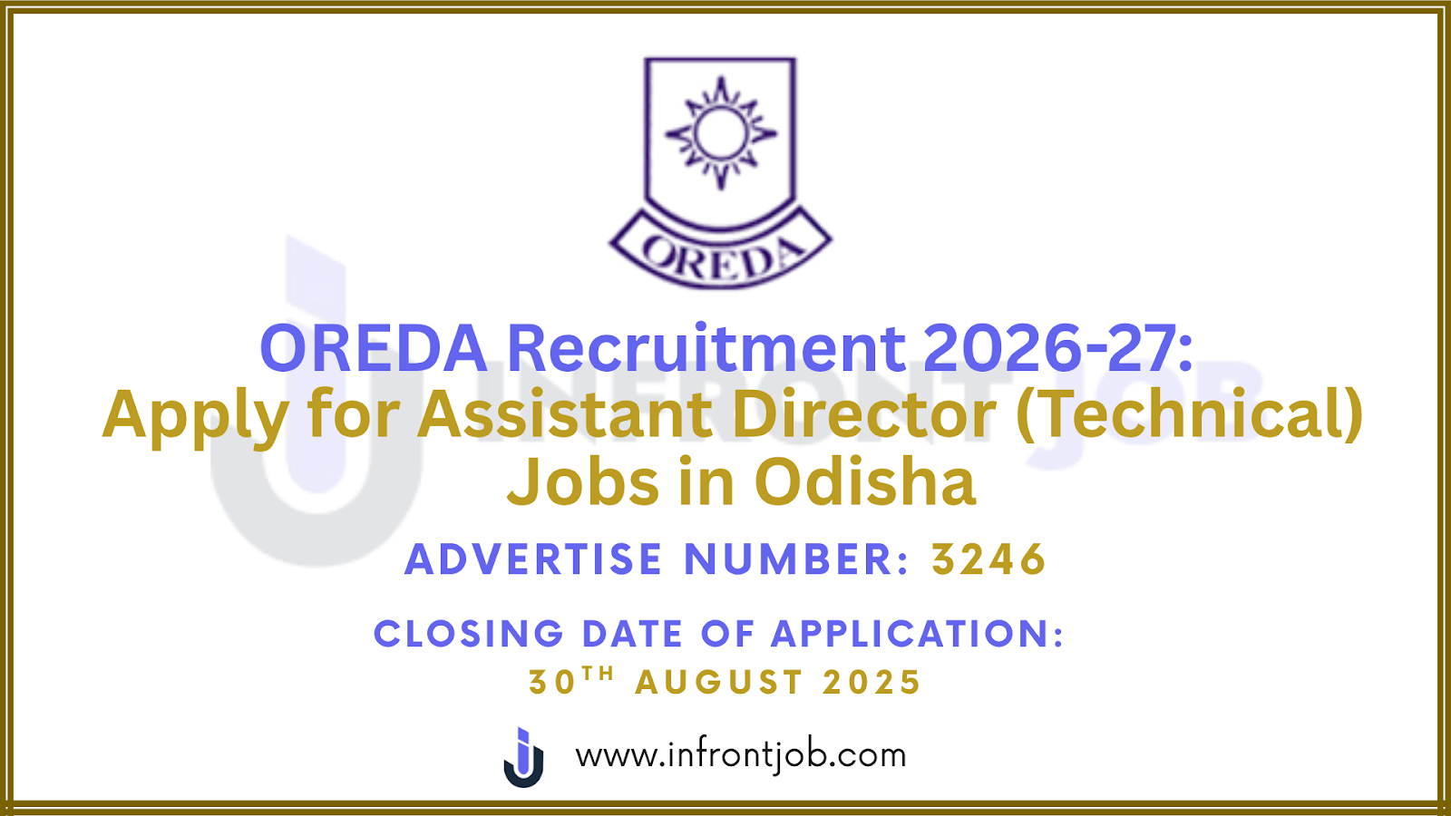 OREDA Recruitment 2026 – Apply Online for Assistant Director (Technical) Jobs