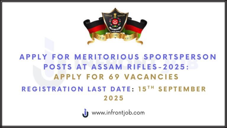 Assam Rifles Sportspersons Recruitment Rally 2025 – 69 Vacancies