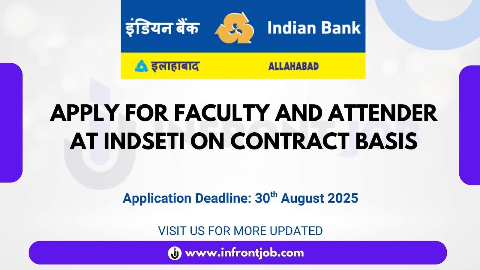 INDSETI Puducherry Recruitment 2025 – Apply for Faculty & Attender Posts