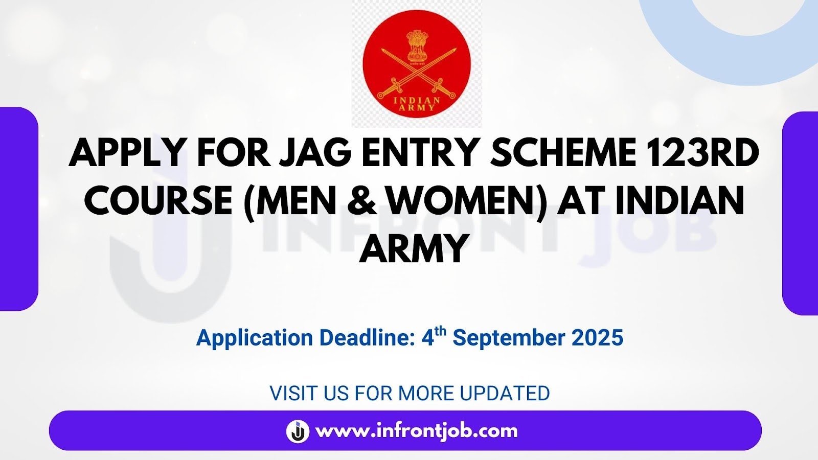 Indian Army JAG Entry Recruitment 2025 – Apply Online