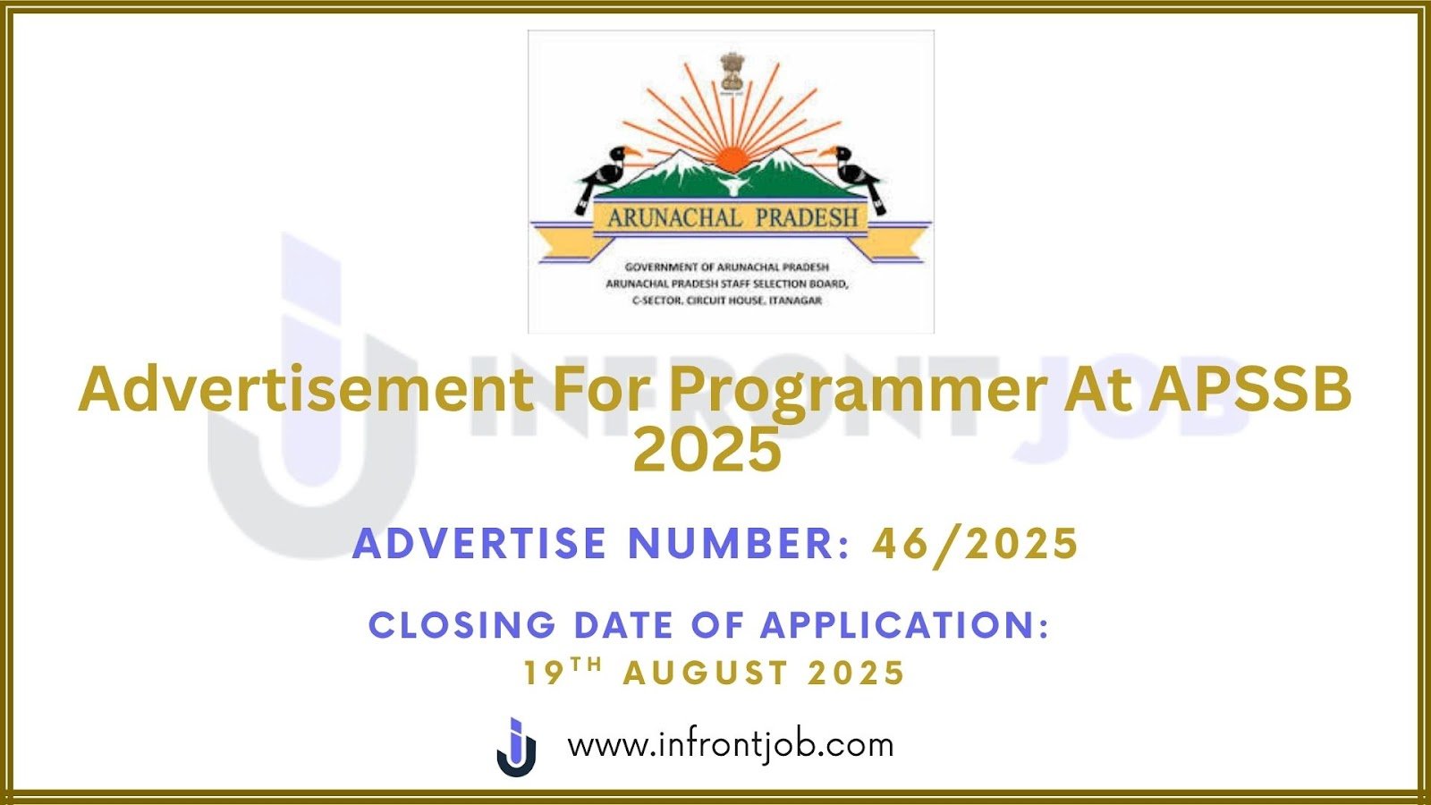 APSSB Programmer Vacancy 2025 – ₹1.25L Salary, Apply by Aug 19