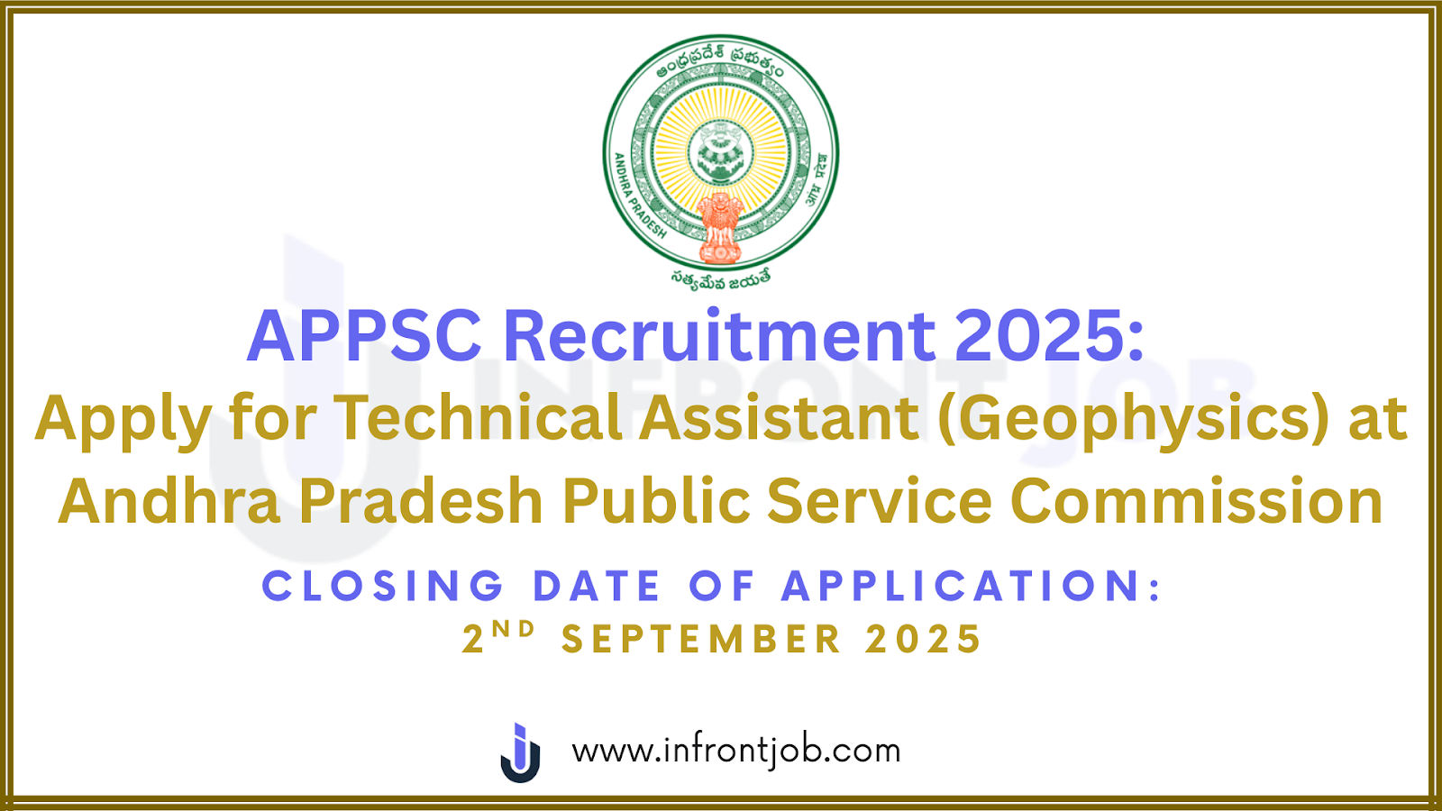 APPSC Technical Assistant Recruitment 2025 – 4 Geophysics Posts
