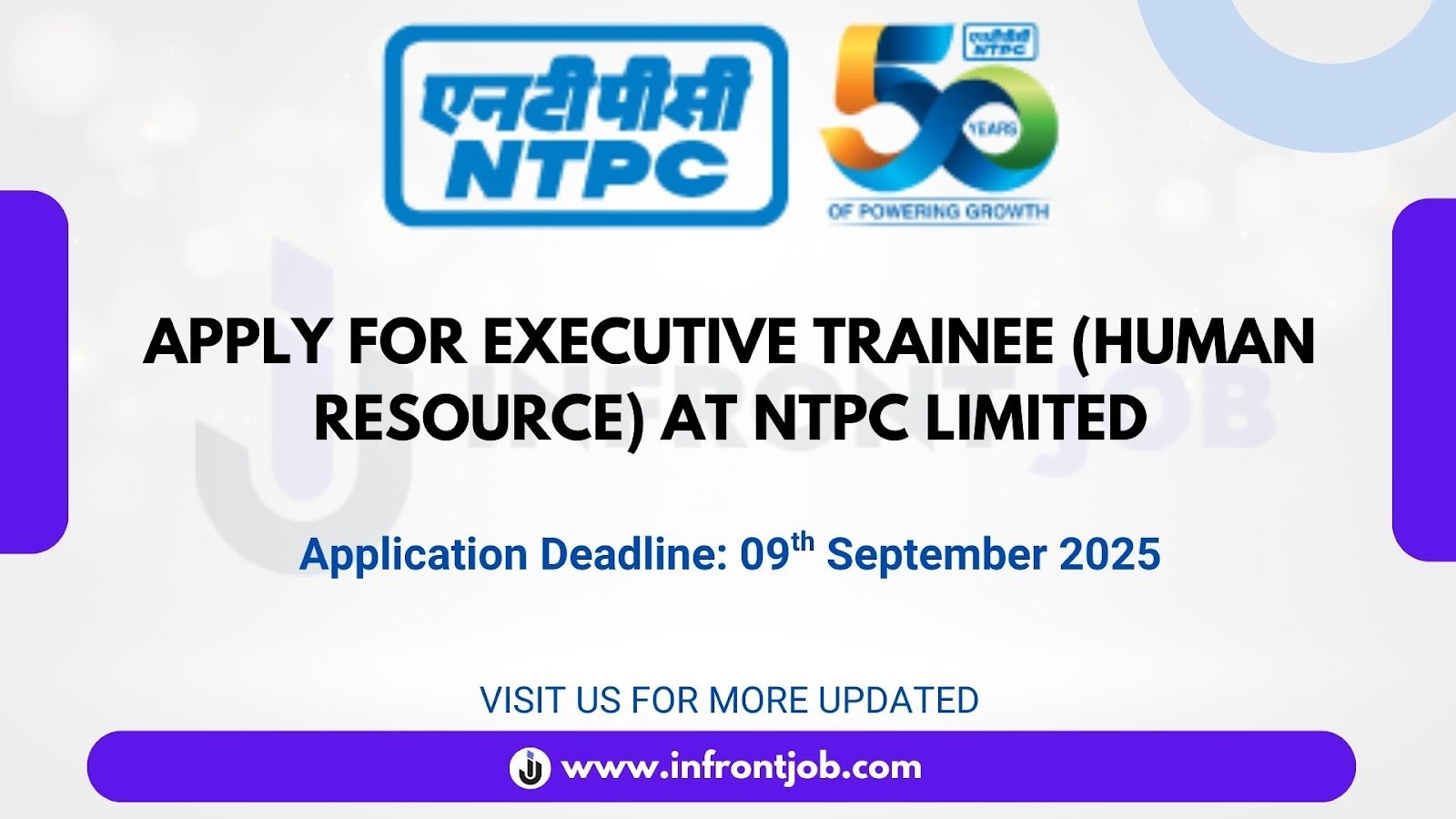 NTPC Executive Trainee HR Recruitment 2025 – 15 Vacancies