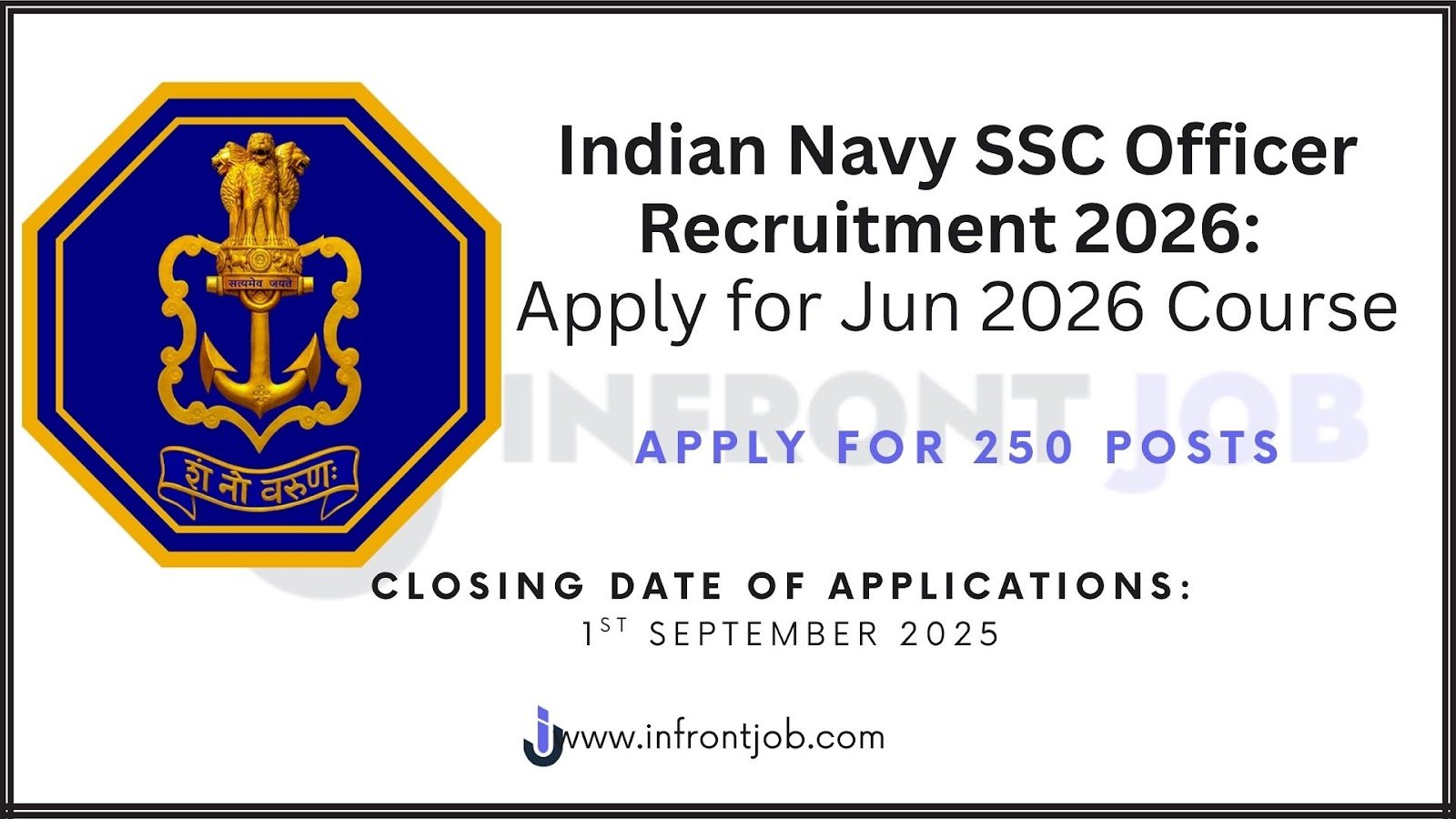Indian Navy SSC Officer Recruitment 2026 – Apply Online for 250 Posts