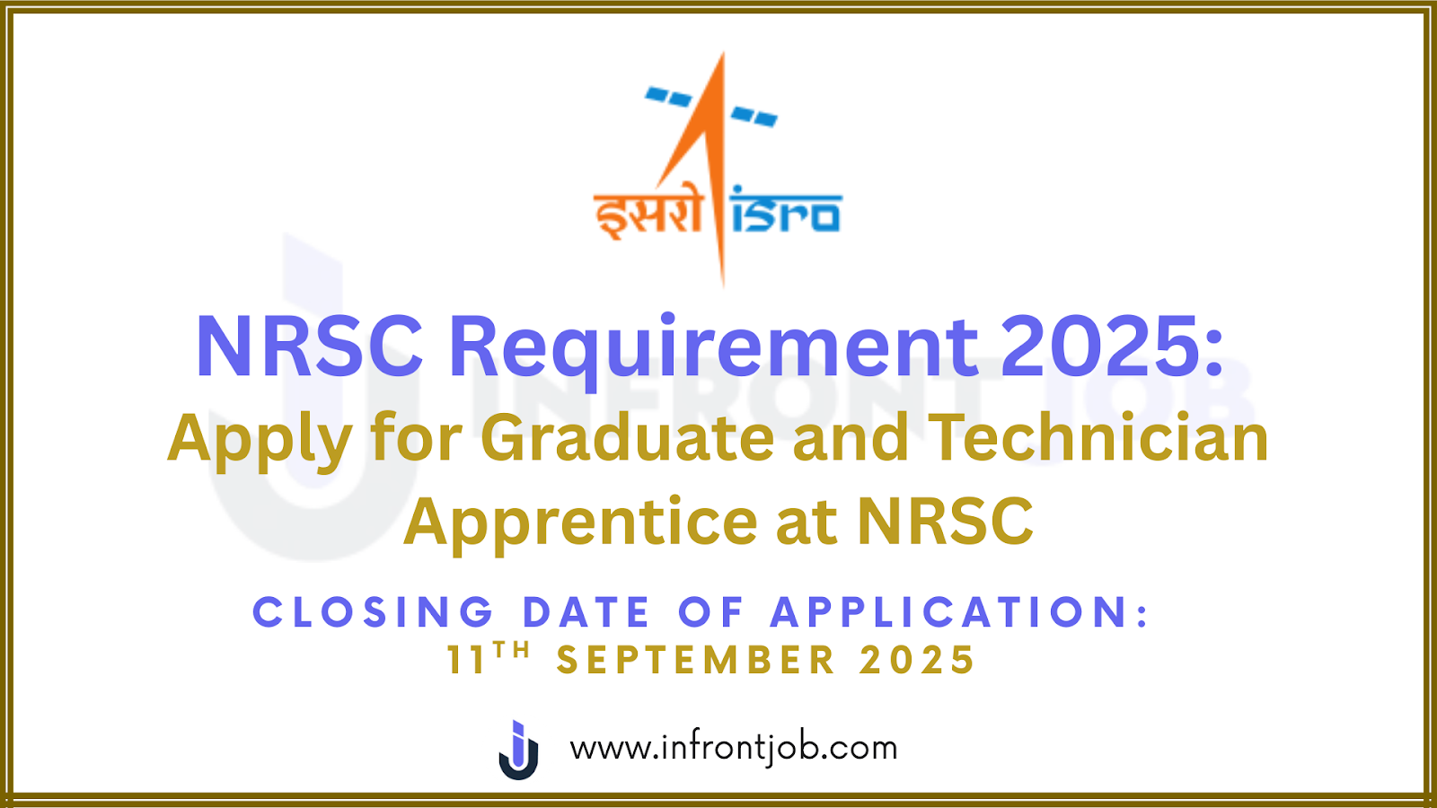 NRSC Apprentice Recruitment 2025 – 93 Graduate & Technician Posts