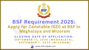 BSF Constable GD Recruitment 2025 – 600 ST Vacancies