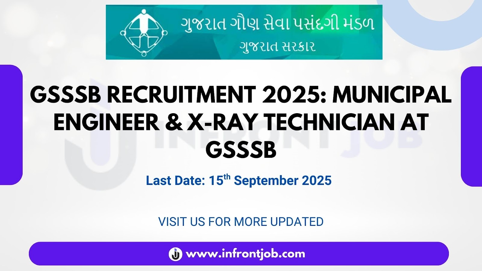 GSSSB Recruitment 2025 – Apply Online for 141 Municipal Engineer & X-Ray Technician Posts