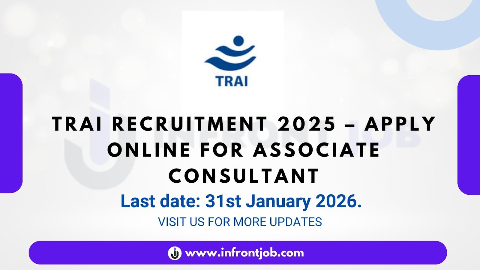 TRAI Associate Consultant Recruitment 2025 – Apply Now