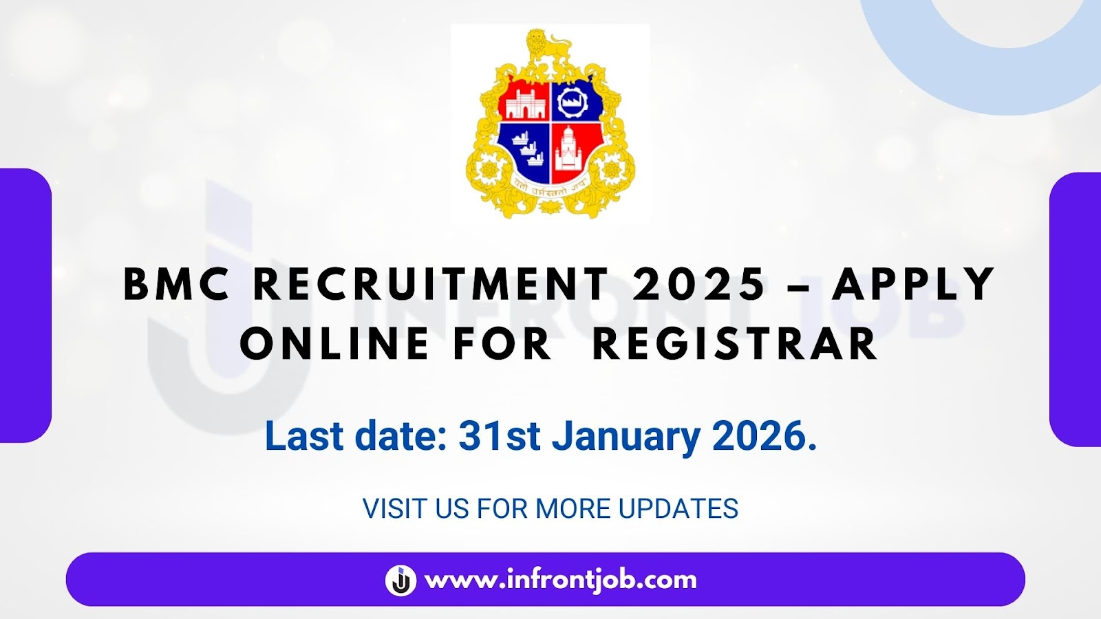 BMC Registrar Recruitment 2025 – Apply Now