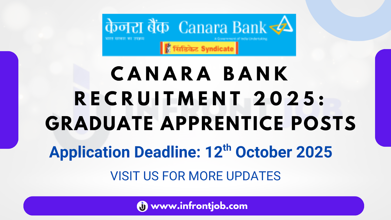 Engagement of Graduate Apprentice in Canara Bank