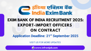 Export-Import Bank of India Officers on Contract Recruitment 2025 – Apply Online