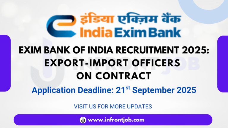Export-Import Bank of India Officers on Contract Recruitment 2025 – Apply Online