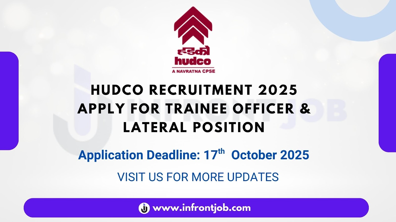 HUDCO Trainee Officer & Lateral Recruitment 2025 – 79 Vacancies