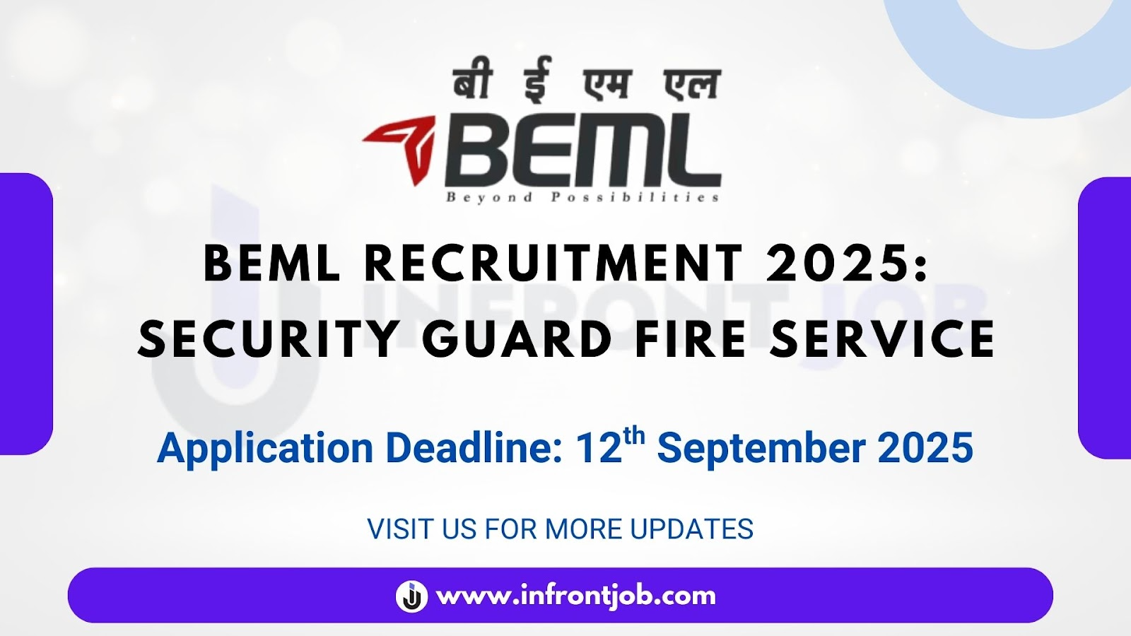 BEML Security Guard Fire Service Recruitment 2025 – 56 Posts