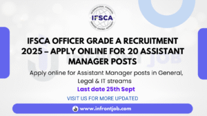 IFSCA Officer Grade A Recruitment 2025 – Apply Now