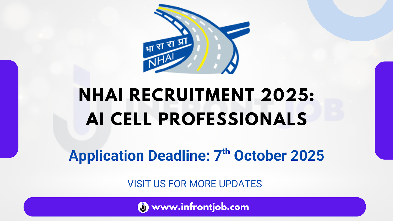 NHAI AI Cell Recruitment 2025 – Apply Online, Vacancies, Eligibility