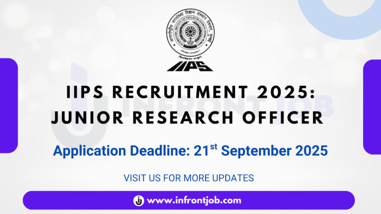 IIPS Junior Research Officer Recruitment 2025 – Apply Now