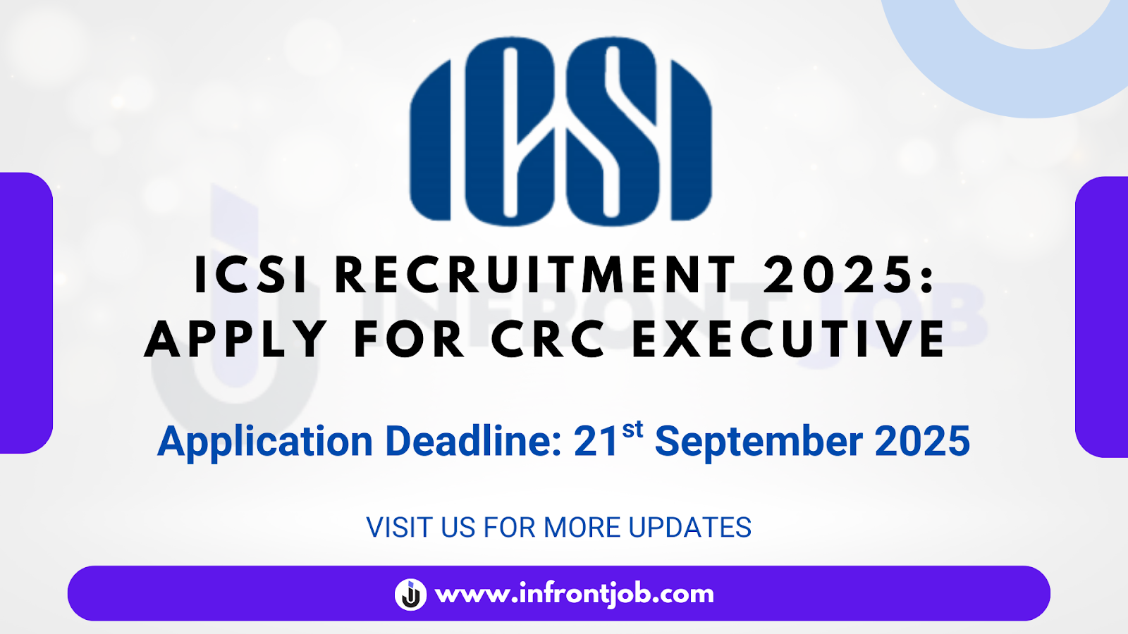 ICSI CRC Executive Recruitment 2025 – Apply Now