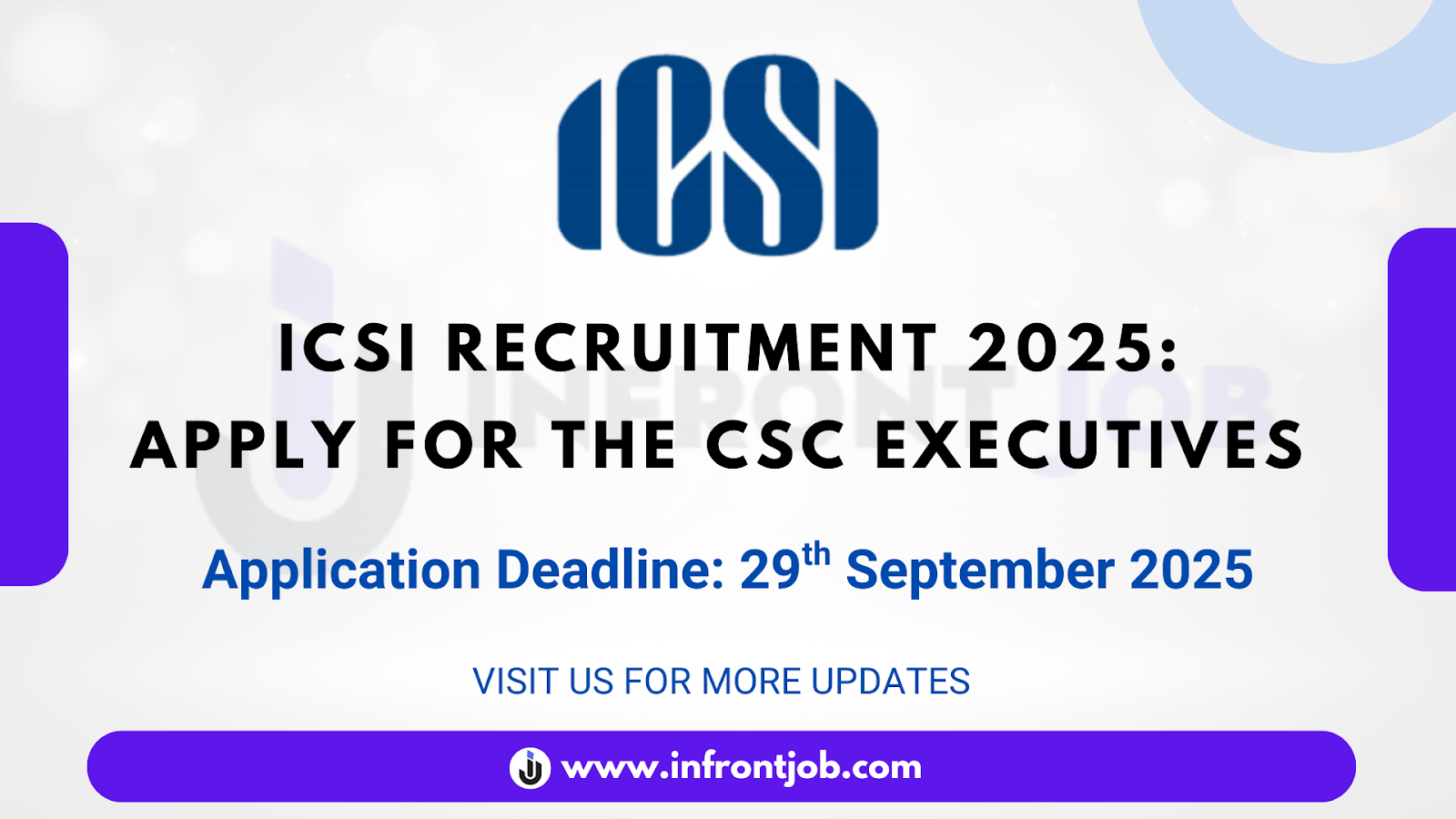 ICSI CSC Executives Recruitment 2025 – Apply Now