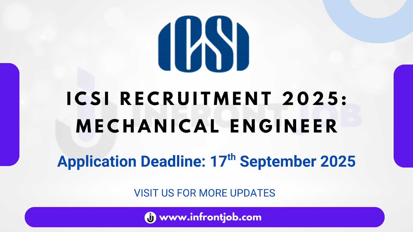 ICSI Consultant Mechanical Engineer Recruitment 2025 – Apply Now