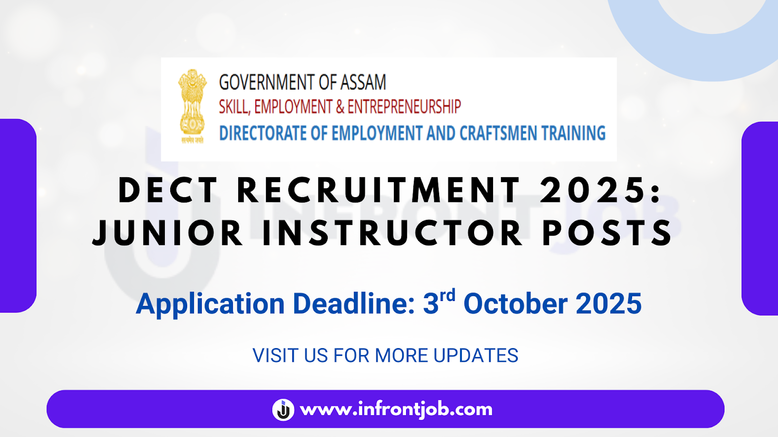 DECT Junior Instructor Recruitment 2025 – 97 Vacancies